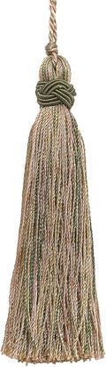 DÉCOPRO Set of 10 Decorative Olive Green Champagne 4 inch Tassel Imperial II Collection Style# ITS Color: SAGEGRASS - 4567