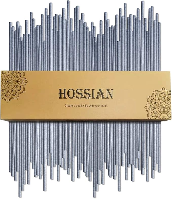 HOSSIAN 50PCS Reed Diffuser Sticks-7.5Inch Grey Diffuser Sticks-Fragrance Decor for Office and Home-Diffuser Oil Sticks Refill