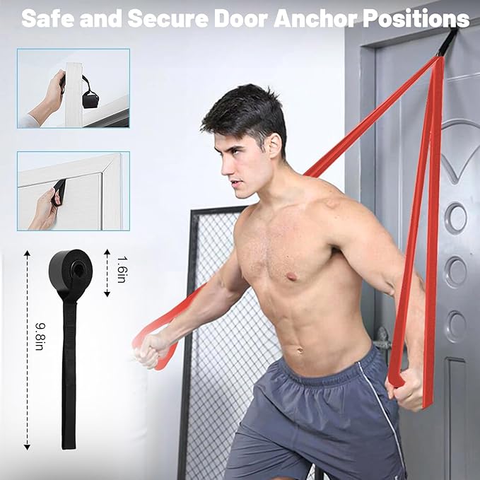 Resistance Bands, Pull Up Assist Bands - Workout Bands, Eexercise Bands, Long Resistance Bands Set for Working Out, Fitness, Training, Physical Therapy for Men Women