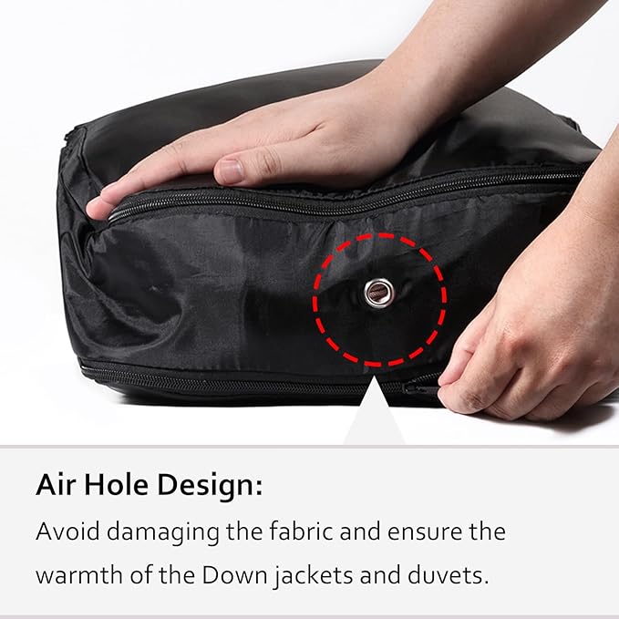 Space Saver Bags, Reusable Comforter Storage Bag, Compression Packaging Cube for Down Jacket, Duvet, Clothes, Bedding, Pillows, Comforters, Blankets, 2 Pack, XL