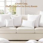 puredown® 20x20 Pillow Inserts Set of 2, Fluffy Overfilled Down Alternative Decorative Pillows, Soft Plush Throw Pillows for Couch, Sofa, Bed and Home Decor