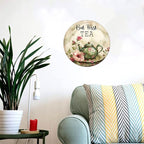Vintage Dragonfly Moon Sign Metal Sign Retro Round Tin Sign Aluminum Sign for Farmhouse Yard Home Bar Bedroom Wall Decor 12 Inch
