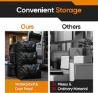 HOLDN’ STORAGE 10-Pack Moving Bags, Extra Large Storage Totes with Zipper Lids, Heavy-Duty Reusable for Clothes, Bedding, Books, Mixed 30 & 45 Gallon (5 Each)
