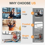 Hasipu Home Gym Mirror, 95"x40" Each, 1-Pack Frameless Wall Mounted Mirrors with Glass Clamps & 1 Aluminum Rail, Large Body Mirror for Home Gym, Yoga Studio, Bedroom, Silver Tempered Glass