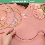 M METERXITY 12-Pack Dream Catcher Rings,2 Inch Metal Round Shape Macrame Wreath Floral Ring Hoop for Home/Valentine/DIY Craft/Wedding/Wall Hanging Decorations [Golden]
