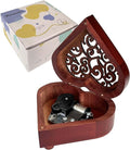 Pursuestar Amazing Grace Wind Up Music Box, Heart Shaped Vintage Wood Carved Mechanism Musical Gift for Lover Girlfriend Wife, Catholic and Christian Baptism, First Communion or Confirmation