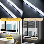 LOAAO 96X36 LED Bathroom Mirror with Lights, Anti-Fog, Dimmable, Backlit + Front Lit, Lighted Bathroom Vanity Mirror for Wall, Memory Function, Tempered Glass, Shatter-Proof, ETL Listed
