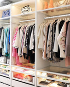 3 PACK Closet Rods for Hanging Clothes, 17 to 28 Inches Stepless Adjustable Metal Closet Rod, 1.3 Inches Heavy Duty Clothes Hanging Rod for Closet Wardrobes Laundry RV, White