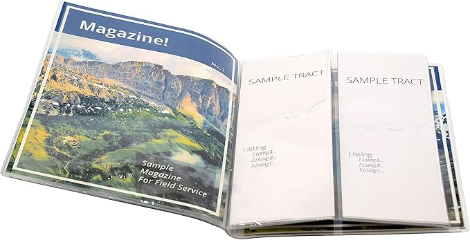 ASVP Shop JW Field Service Vinyl Magazine and Tract Organizer Holder Supplies