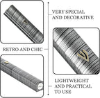 My Daily Styles Aluminum Mezuzah Case, Striped Modern Design, Indoor Outdoor, 5 Inch, Weather Proof (Grey)