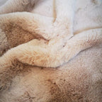 Ghouse Ultra Soft Faux Rabbit Fur Rug, Machine Washable Area Rugs for Bedroom Fluffy Rugs for Living Room, No-Shedding Carpet Sheepskin Rug Light Brown Beige 2 x 6 Feet