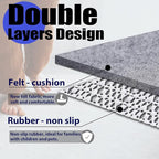 Non Slip Rug Pad Grippers - 6x9 Ft, 1/4" Thick, Felt + Rubber Double Layers Area Carpet Mat Tap, Provides Protection and Cushioning for Hardwood or Tile Floors