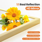 Sweetcrispy 26.5"x38" Arched Gold Bathroom Mirrors for Wall, Bathroom Mirrors for Over Sink, Metal Framed with HD Shatter-Proof Glass for Entryway, Living Room, Bedroom, Home Decor