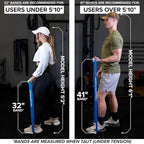 Serious Steel Fitness 32" Resistance Training Bands (Portable Exercise Band System Training Bands- Great for Individuals Under 5'10")