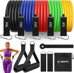Aihoye Resistance Bands for Working Out, Exercise Bands with Handles, Stretch Bands for Exercise, Workout Bands with Door Anchors for Physical Therapy & Strength Training