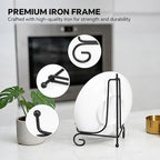 Artliving Plate Stands for Display, 17 Inch Black Iron Easel Plate Display Photo Holder Stand, Displays Picture Frames, Decorative Plates, Tablets and Art (2 pack)