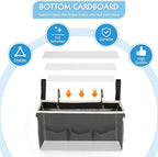 Bedside Storage Caddy/Bedside Hanging Storage Bag for Headboards Bunk Beds Dorm Rooms Book Phone Magazine Holder (New Black)