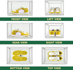 1 Pack Acrylic X-Large Shoe Box Clear Plastic Stackable Storage Boxes with Magnetic Door Shoe Organizer for Closet Sneaker Boot Shoe Storage,Fit up to US Size 14