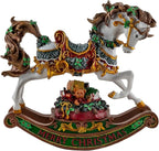 Merry Christmas Rocking Horse Musical Figurine