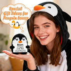 Belatelove Birthday Gifts for Mom from Daughter Son, Handmade Crochet Mini Penguin Mother's Day for Mama Mother in Law Bonus Step Mom, Funny I Love You Gift for Moms Small Easter Decor
