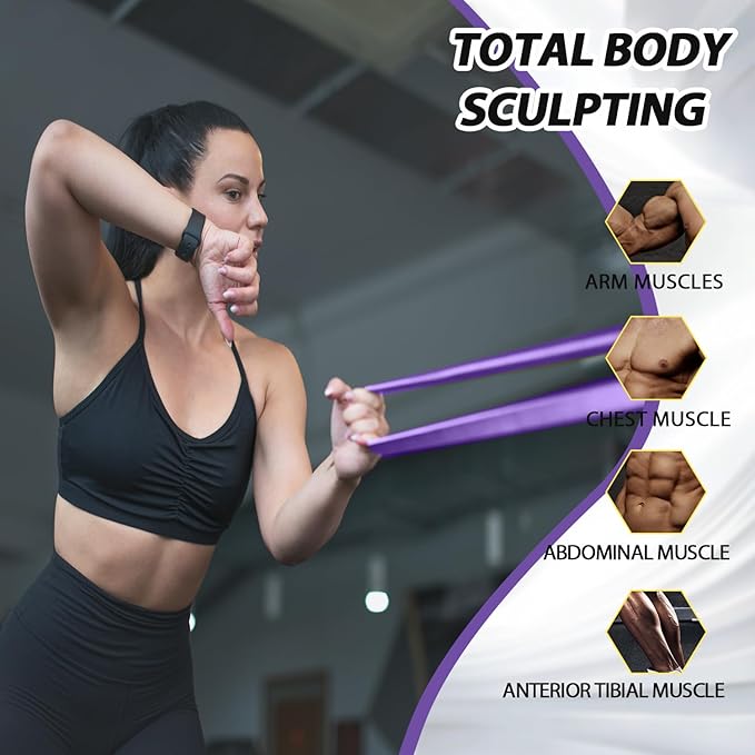 LEEKEY Resistance Bands, Exercise Bands with Handles,Pull Up Assist Bands - Band Set with Door Anchor - Bands for Working Out,Band for Men and Women Fitness Training,Home Workouts