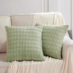 Fancy Homi 4 Packs Decorative Throw Pillow Covers for Living Room Couch Bed, Modern Farmhouse Boho Home Décor Accent Cushion Case, 18" x 18", Sage Green