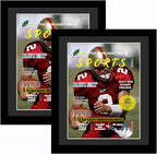 Goldfinch 2 Packs Sports Magazine Frames - Displays Measuring 8 x 10.5 Inches With Black Core Matting - Suitable for 1994-Current Collector's Edition Sports Magazines With Installed Hangers