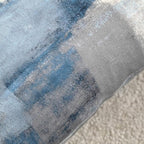 Grey Blue Abstract Art Artwork Pillow Cover, Gallery Modern Decorative Throw Pillows Cushion Cover for Bedroom Sofa Living Room 16 x 16 Inch Set of 2