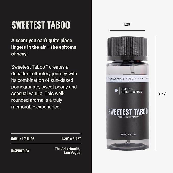 Hotel Collection Diffuser Oil-Sweetest Taboo Pro-Pod Oil Blend-Luxury Hotel Inspired Aromatherapy Scent Diffuser Oil-White Woods, Pomegranate & Peony-50ML 1.7 Fl oz