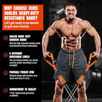 Heavy Resistance Bands for Working Out, 300LBS Exercise Bands with Handles, Workout Bands for Men, Weight Fitness Bands Set for Muscle Training, Strength, Slim, Yoga, Home Gym Equipment