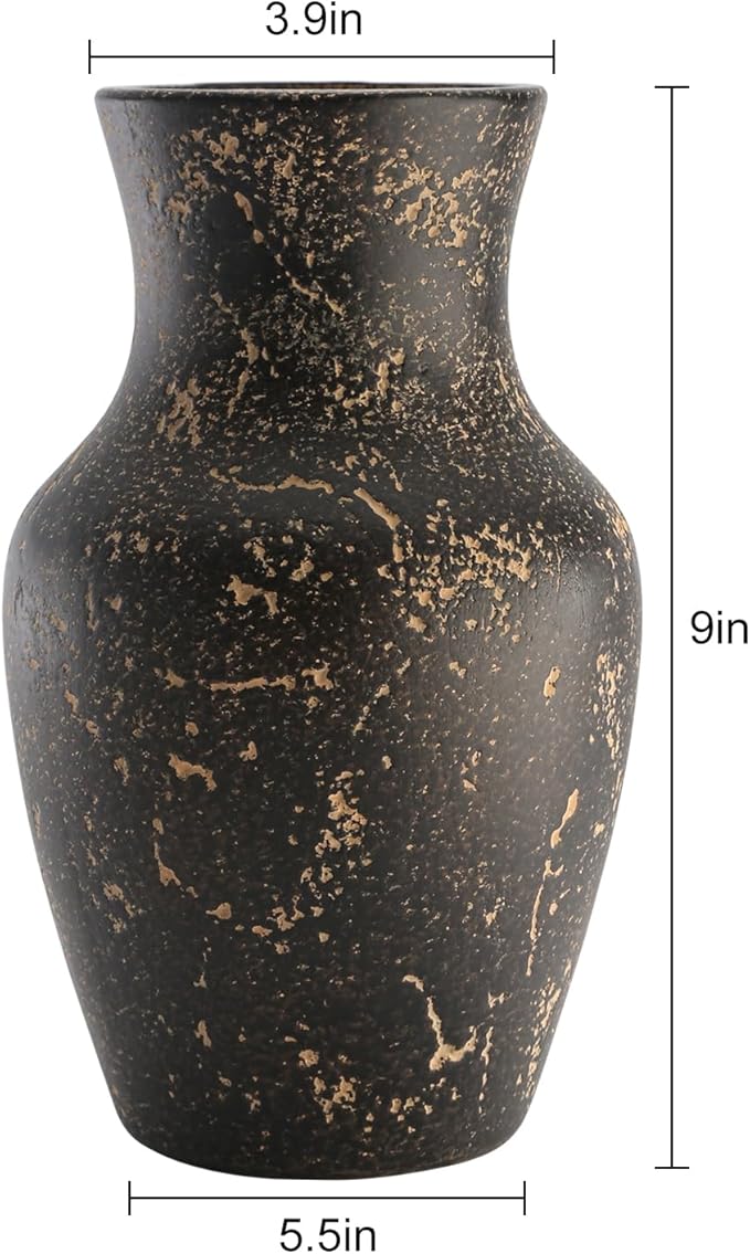 Farmhouse Vase for Home Decor, Vintage Rustic Terracotta Flower Vase Suitable for Home Decor, Living Room, Shelf, Dining Table. ZSHLXM