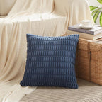 Fancy Homi 4 Packs Decorative Throw Pillow Covers for Living Room Couch Bed, Modern Farmhouse Boho Home Décor Accent Cushion Case, 20" x 20", Dusty Blue