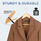 Wooden Hangers 80 Pack,Wood Hangers for Coats, Suits, Jackets, Closet & Pants Durable Premium Wood Hangers with 360-Degree Rotatable Hook and Notches, Natural