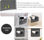 Sofa Armrest Organizer, Remote Control Holder for Recliner Couch, Arm Chair Caddy with 5 Pockets for Magazine, Tablet, Phone, iPad