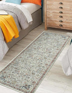 Keen Home Design 2x7 Rug - Machine Washable Runner Rug with Non-Slip Backing, Ideal for Hallway, Entryway, Kitchen, Laundry Room - Vintage, Easy Clean, Durable, Low Pile Rug - (2'6" x 7')