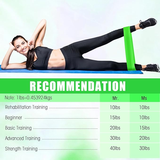 Deekin 20 Pcs Resistance Bands Resistance Loop Exercise Bands Exercise Equipment Elastic Drap Ring for Women and Men Home Fitness, Gym, Yoga