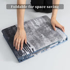 Ciicool Modern Abstract Deep Blue Gray Rug for Living Room, 6'x9' Machine Washable Area Rug Non-Slip Rug, Low-Pile Contemporary Indoor Dining Floor Carpet for Bedroom Office Under Table Home Decor