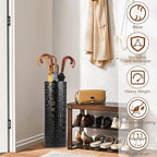 Metal Umbrella Holder - Round Stand Rack Storage Organizer for Home Office Hotel Entryway (5.9x16.5" Black)