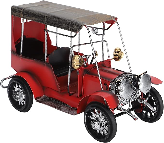 Antique Car Model, Vintage Retro Car Toys, Iron Metal Crafts Desktop Ornament with Delicate Craftsmanship, Classic Design for Home Office Bar Decoration, Gift for Car Lover