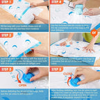 Vacuum Storage Bags with Electric Air Pump, 20 Pack (4 Jumbo, 4 Large, 4 Medium, 4 Small, 4 Roll Up Bags) Space Saving Bag for Clothes, Mattress, Blanket, Duvets, Pillows, Comforters,Travel