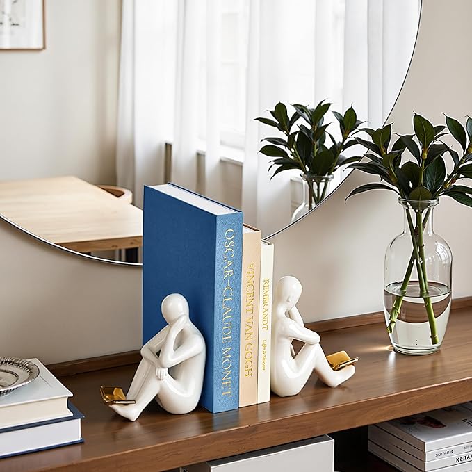 JARLINK Aesthetic Decorative Books, Set of 3 Linen Faux Books for Coffee Table, Bookshelf or Mantle Decor, Stylish Book Storage Boxes for Home Decor, Photo Organization, and Keepsake Storage, Blue