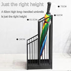 Indoor Metal Umbrella Stand，Umbrella Storage，Tall Metal Standing Umbrella Holder，Umbrella Holder for entryway，for Hotel，Offices，Home，Commercial(Gold,25 * 20 * 62cm/10 * 8 * 24.4in)