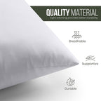 Utopia Bedding Throw Pillows (Set of 1, White) – 14 x 14 Inches Down Alternative Pillows for Bed, Sofa, and Couch - Fluffy Decorative Stuffer Pillow for Indoors & Outdoors