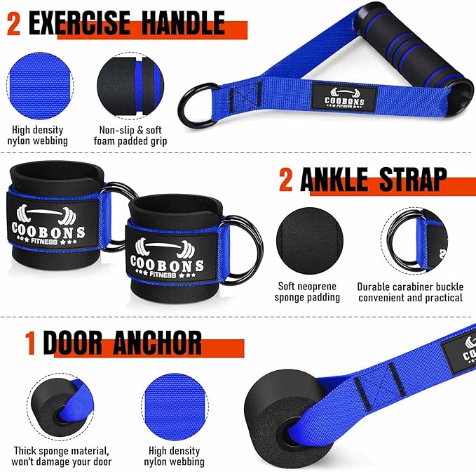 Heavy Resistance Bands for Working Out, 300LBS Exercise Bands with Handles, Workout Bands for Men, Weight Fitness Bands Set for Muscle Training, Strength, Slim, Yoga, Home Gym Equipment