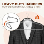 HOUSE DAY Heavy Duty Plastic Hangers 100 Pack, Clothes Hangers with Non-Slip Rubber Pads - 0.2 Inch Thin Space Saving Coat Hanger for Closet Organizer, 360° Swivel Hook for Shirts, Pants, Suit (Grey)