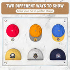 48 Pack Adhesive Hat Hooks for Wall, Super Strong Hat Rack for Baseball Caps, Minimalist Hat Organizer Display for Home Decor, Hat Hangers Holder for Wall, Door, Closet, No Drilling (Gray)