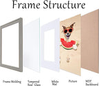 12x12 Picture Frame, Grey Woodgrain 12 x 12 Picture Frames Matted to 8 x 8,Square 12 x 12 Frame with Real Glass,Rustic Wooden 12x12 Photo Frame Wall for Home Decor Gifts