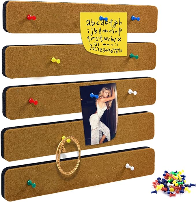Bulletin Board Cork Board Cork Boards for Walls Cork Board for Office Pin Board Bulletin Boards for Walls (Brown)