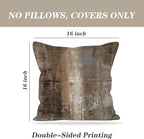 Taupe Throw Pillow Cover Pack of 2, Abstract Art Gallery Modern Decorative Cushion Cover for Bedroom Sofa Living Room(16 x 16 Inch,Taupe)