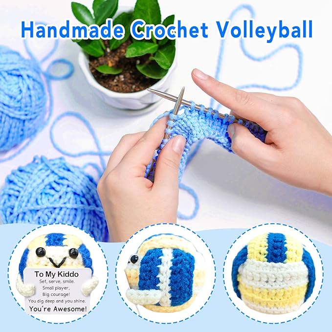 Handmade Collectible Volleyball - Gift for Teen Girls Teen Boys,Encouragement Gift for Young Players,Soft Sports Decor for Bedroom,Emotional Support for Volleyball Lovers